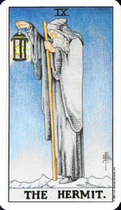 THE HERMIT in The RIDER WAITE Deck of Tarot Cards