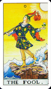 THE FOOL CARD in The RIDER WAITE Deck of Tarot Cards