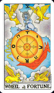 THE WHEEL OF FORTUNE in The RIDER WAITE Deck of Tarot Cards