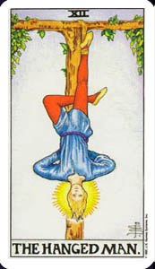 THE HANGED MAN in The RIDER WAITE Deck of Tarot Cards