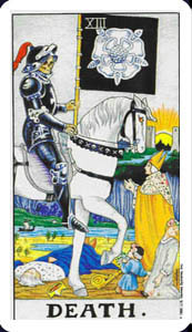 DEATH in The RIDER WAITE Deck of Tarot Cards