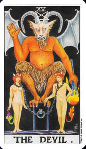THE DEVIL in The RIDER WAITE Deck of Tarot Cards
