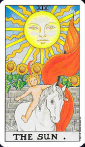 THE SUN in The RIDER WAITE Deck of Tarot Cards
