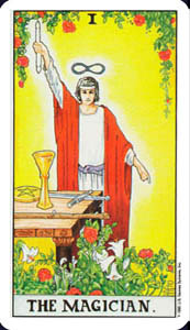 THE MAGICIAN CARD in The RIDER WAITE Deck of Tarot Cards
