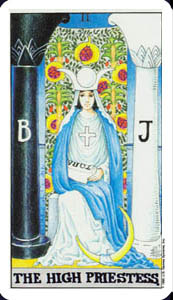 THE HIGH PRIESTESS in The RIDER WAITE Deck of Tarot Cards