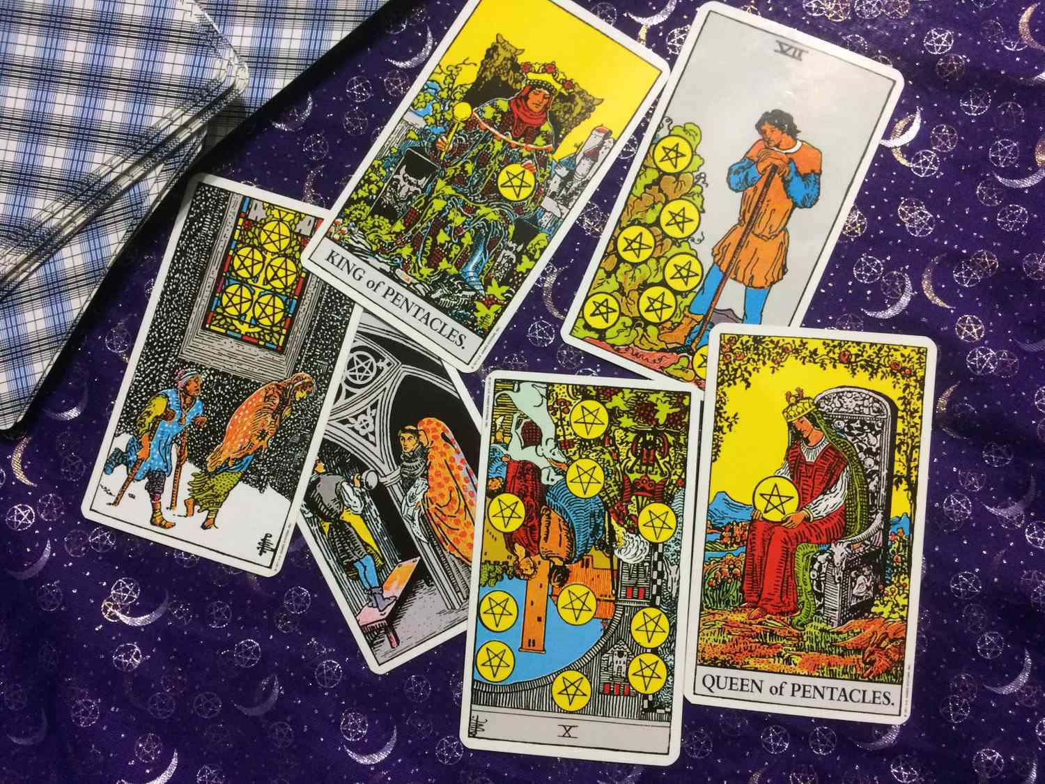 The Suit of Pentacles in the Rider Waite Smith Deck of Tarot Cards